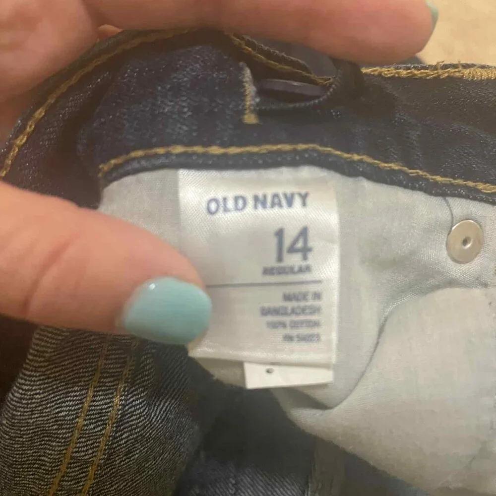 Old Navy Boys Size 14 (36/32) Regular Dark Wash Jeans